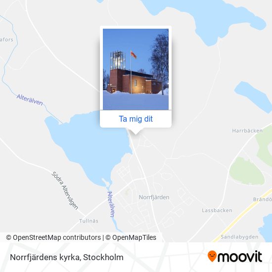 Norrfjärdens kyrka karta