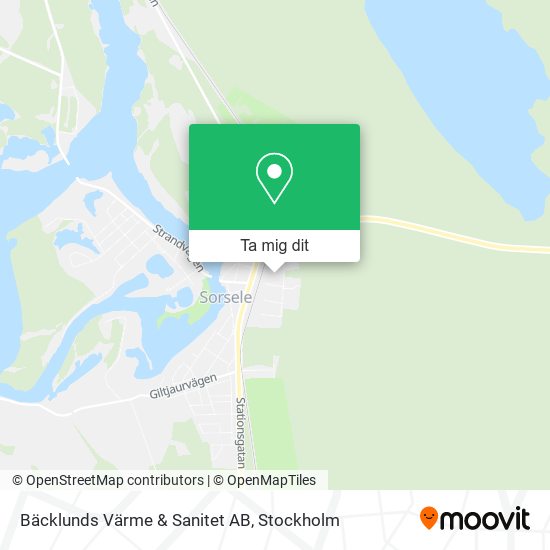 Bäcklunds Värme & Sanitet AB karta