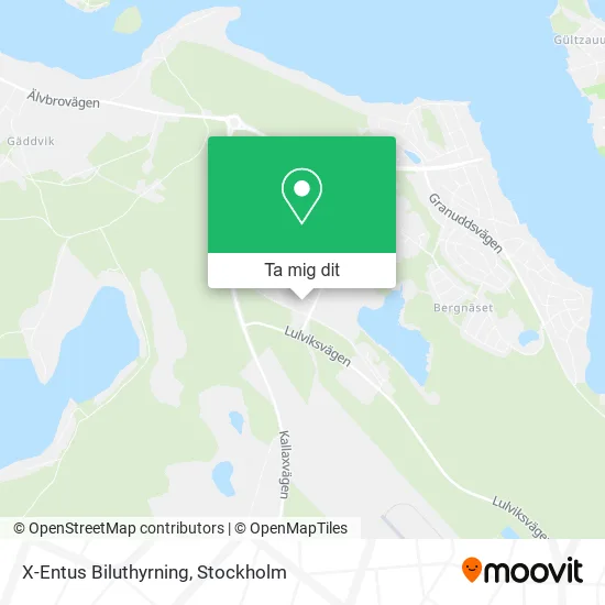 X-Entus Biluthyrning karta