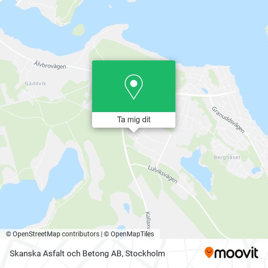Skanska Asfalt och Betong AB karta
