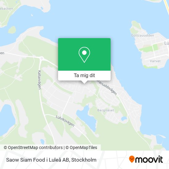 Saow Siam Food i Luleå AB karta