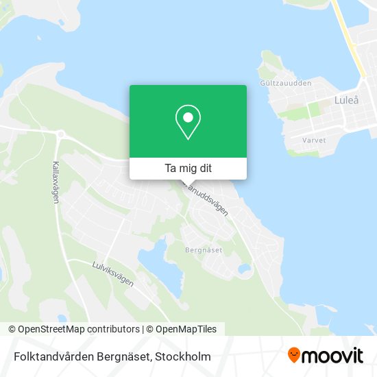 Folktandvården Bergnäset karta