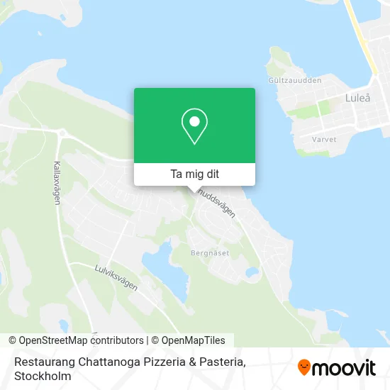 Restaurang Chattanoga Pizzeria & Pasteria karta