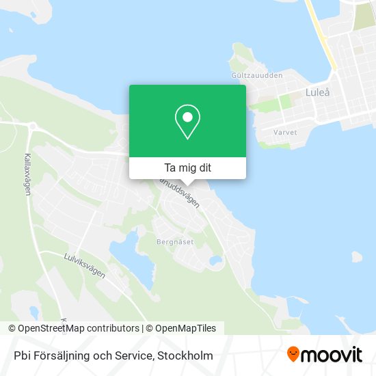Pbi Försäljning och Service karta