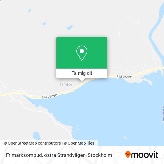 Frimärksombud, östra Strandvägen karta
