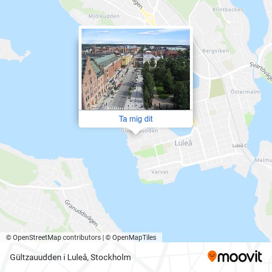 Gültzauudden i Luleå karta