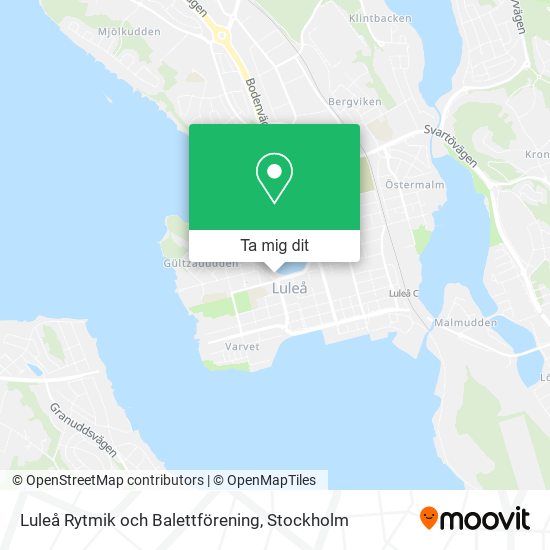 Luleå Rytmik och Balettförening karta