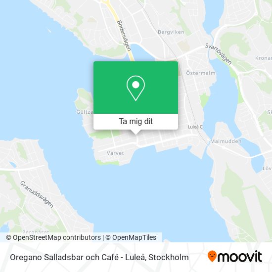 Oregano Salladsbar och Café - Luleå karta