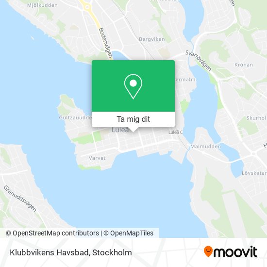 Klubbvikens Havsbad karta