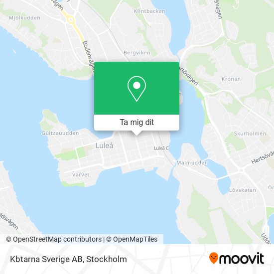 Kbtarna Sverige AB karta