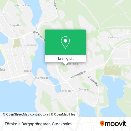 Förskola Bergsprängaren karta