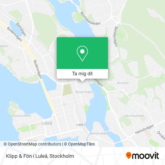 Klipp & Fön i Luleå karta