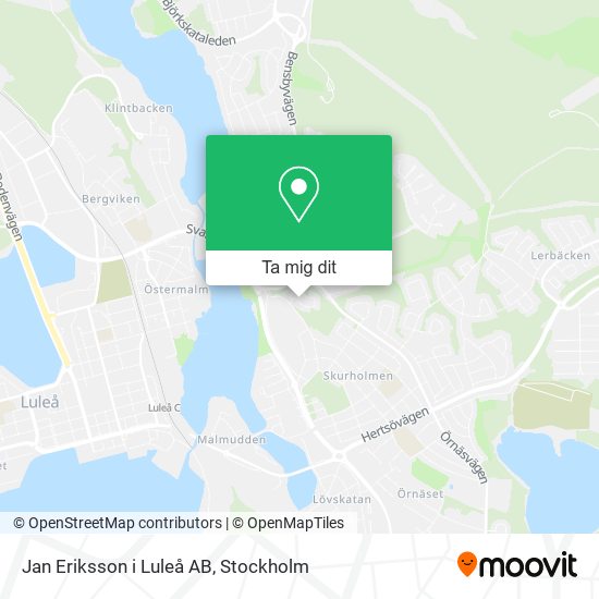 Jan Eriksson i Luleå AB karta