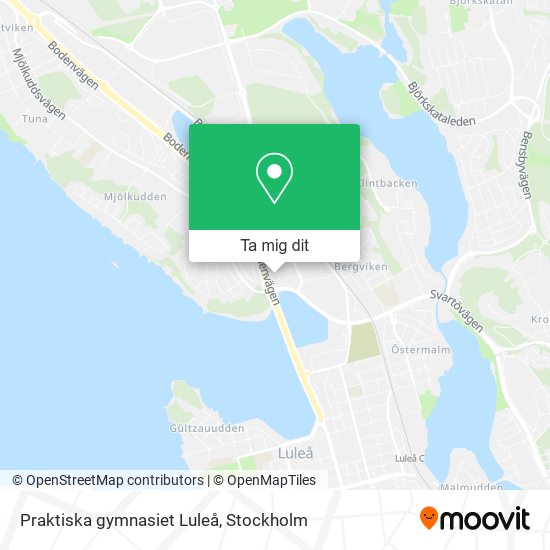 Praktiska gymnasiet Luleå karta