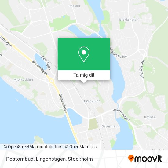 Postombud, Lingonstigen karta