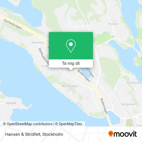 Hansen & Stridfelt karta