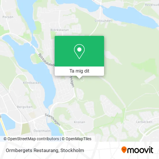 Ormbergets Restaurang karta