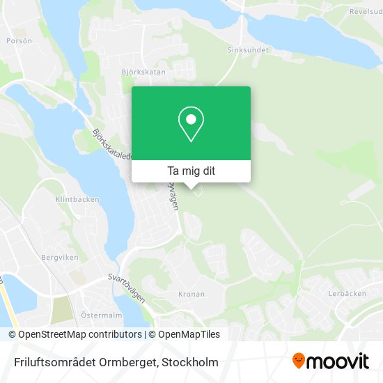Friluftsområdet Ormberget karta