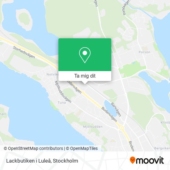 Lackbutiken i Luleå karta