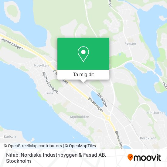 Nifab, Nordiska Industribyggen & Fasad AB karta