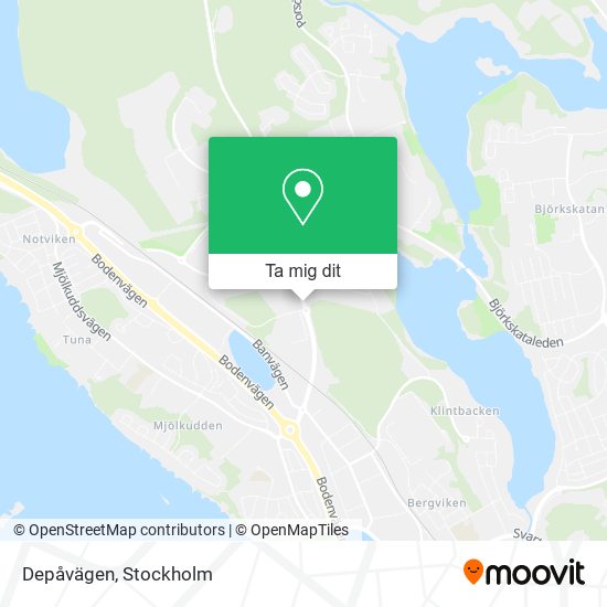 Depåvägen karta