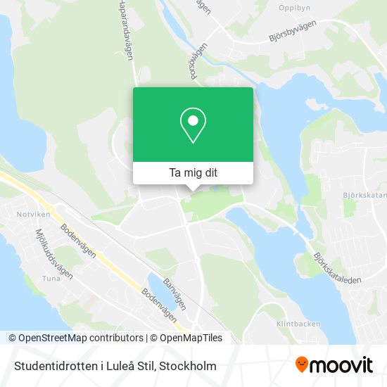 Studentidrotten i Luleå Stil karta