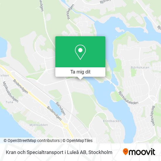 Kran och Specialtransport i Luleå AB karta