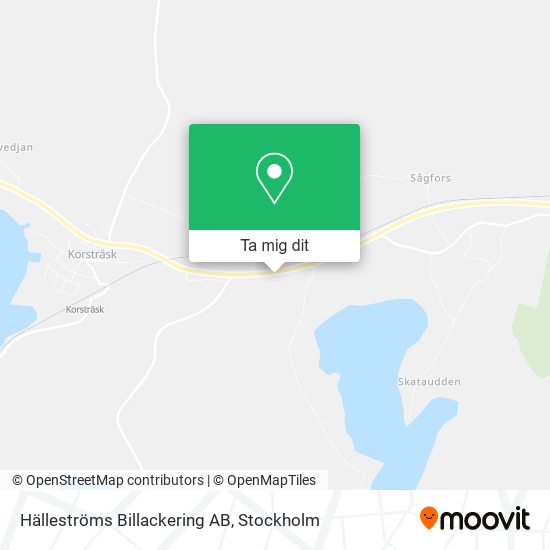 Hälleströms Billackering AB karta