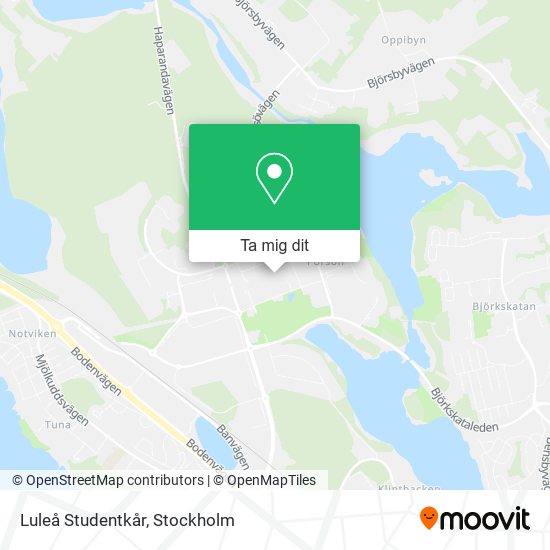 Luleå Studentkår karta