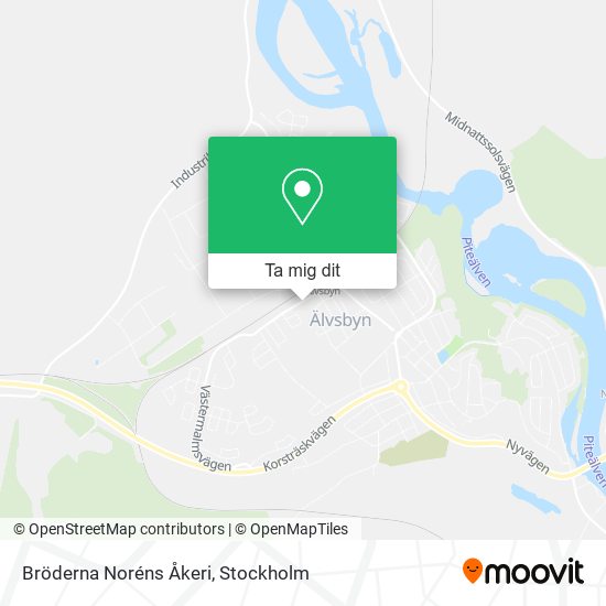Bröderna Noréns Åkeri karta