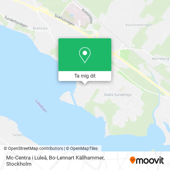 Mc-Centra i Luleå, Bo-Lennart Källhammer karta