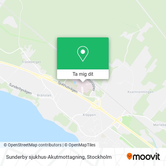 Sunderby sjukhus-Akutmottagning karta