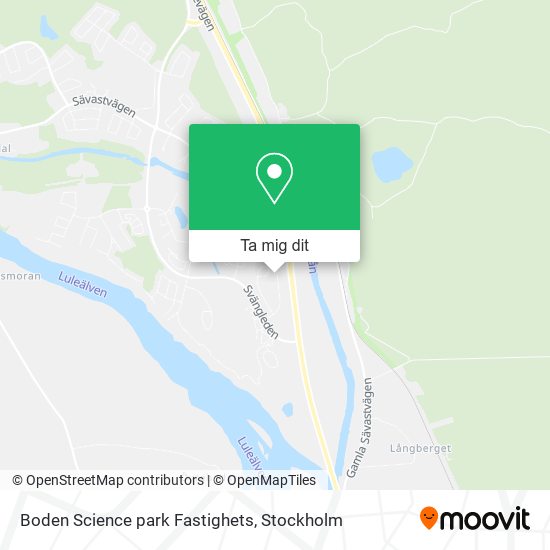 Boden Science park Fastighets karta
