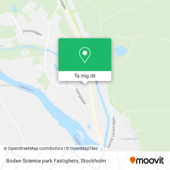 Boden Science park Fastighets karta