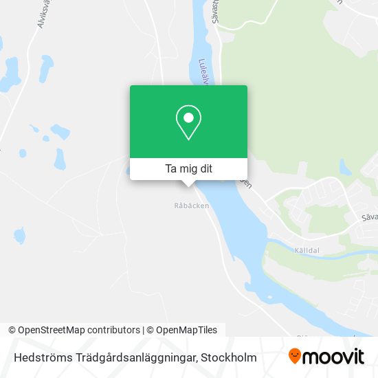 Hedströms Trädgårdsanläggningar karta