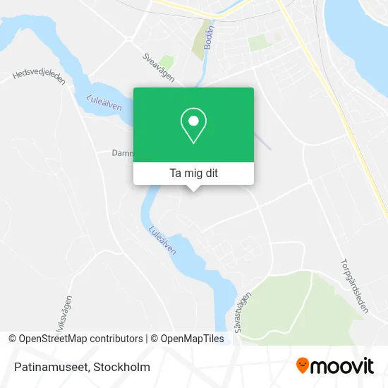 Patinamuseet karta