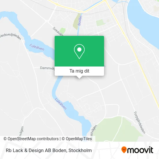 Rb Lack & Design AB Boden karta