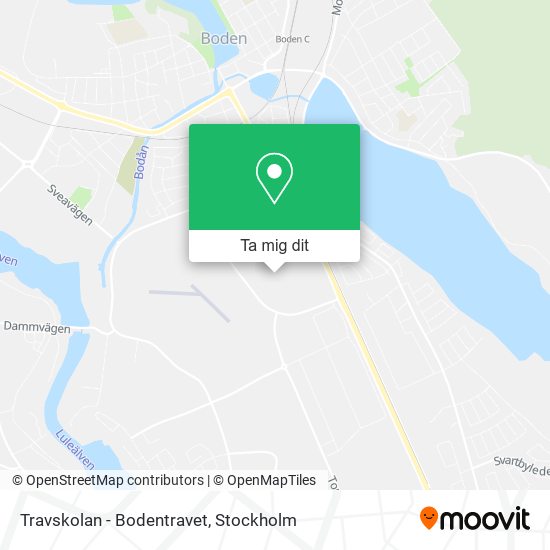 Travskolan - Bodentravet karta