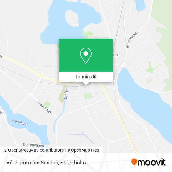 Vårdcentralen Sanden karta