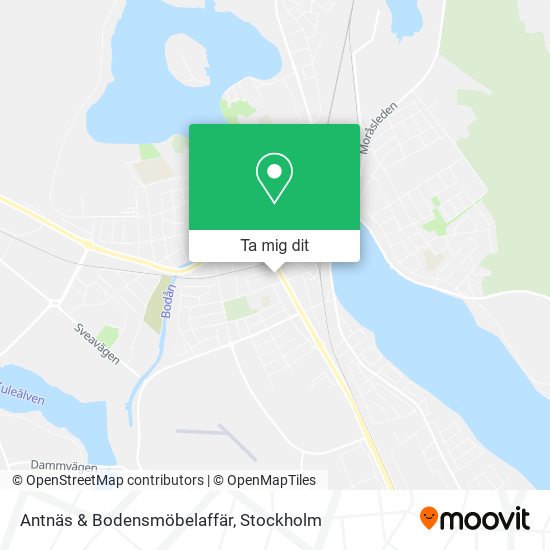 Antnäs & Bodensmöbelaffär karta