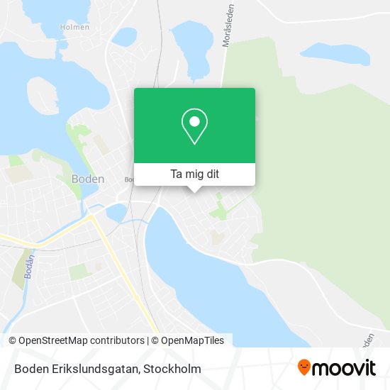 Boden Erikslundsgatan karta