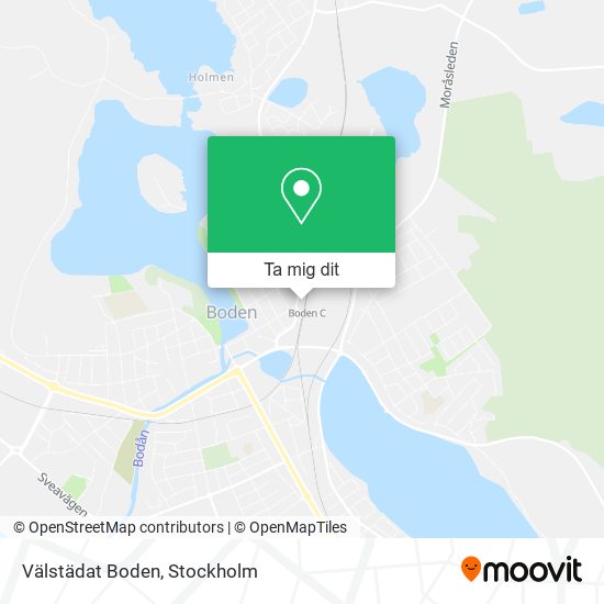 Välstädat Boden karta