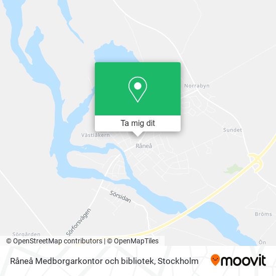 Råneå Medborgarkontor och bibliotek karta