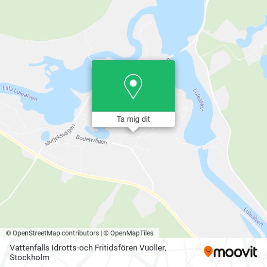 Vattenfalls Idrotts-och Fritidsfören Vuoller karta