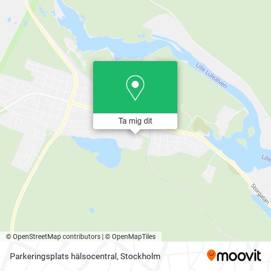 Parkeringsplats hälsocentral karta