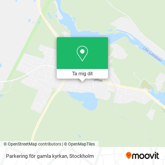 Parkering för gamla kyrkan karta