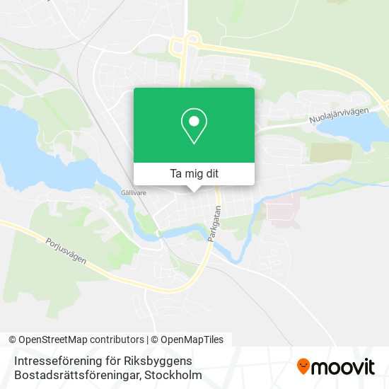 Intresseförening för Riksbyggens Bostadsrättsföreningar karta