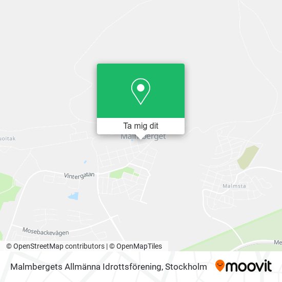 Malmbergets Allmänna Idrottsförening karta