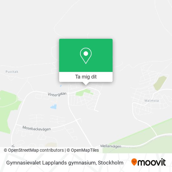 Gymnasievalet Lapplands gymnasium karta