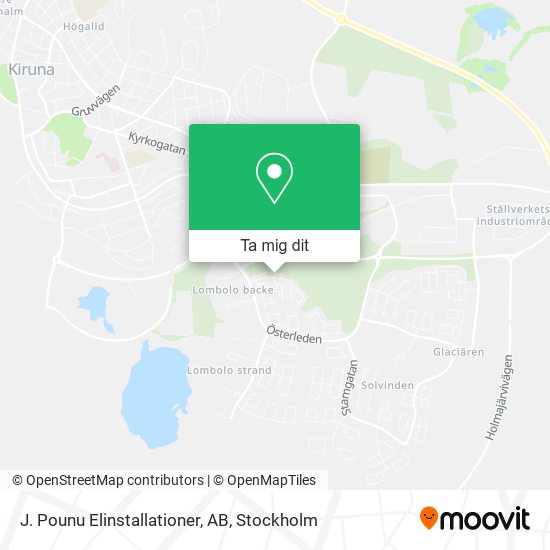 J. Pounu Elinstallationer, AB karta